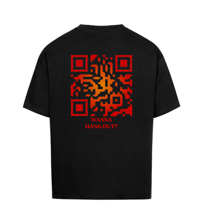 WANNA HANG OUT? Oversized QR Code Shirt Unisex